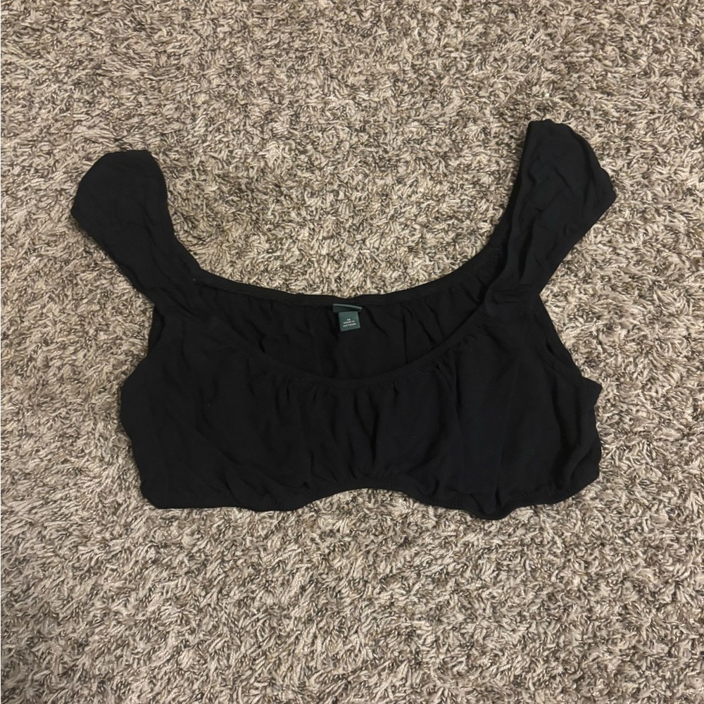 Wild Fable Black Bra Top Crop Tank Size Small